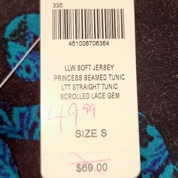 Soma Black and Blue Tunic Top - Picture 6 of 6